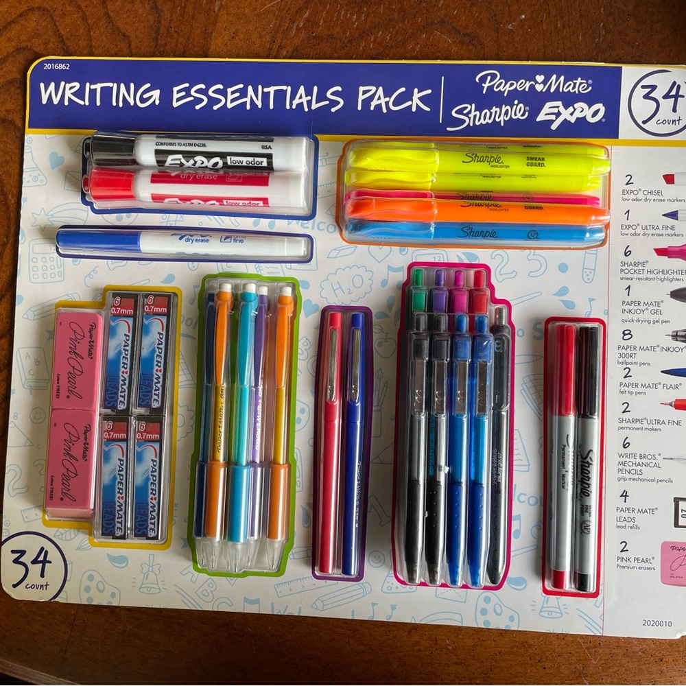 Writing Essentials Pack 34 Count